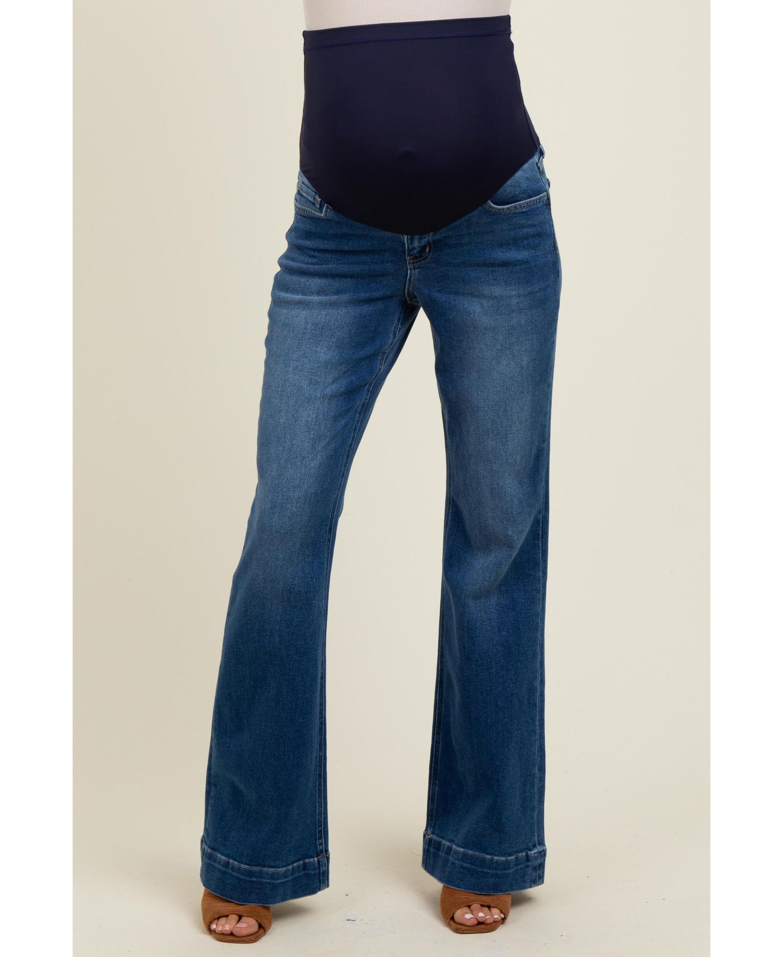 Джинсы Pinkblush Women's Navy Blue Wide Hem Flare