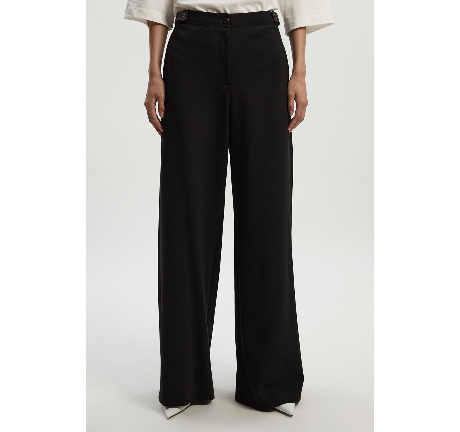 Женские широкие брюки Karen Millen Ponte PU