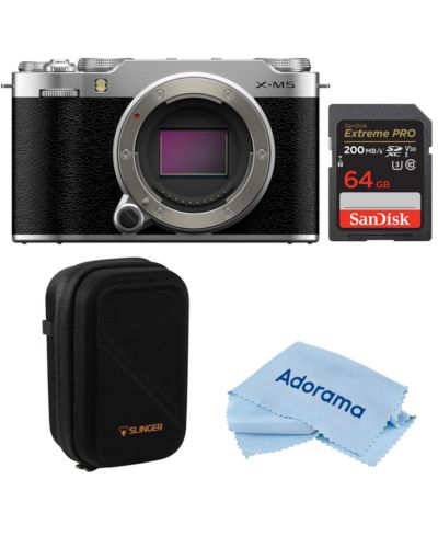 Fujifilm X-M5 Mirrorless Camera, Silver, Bundle with Included Value