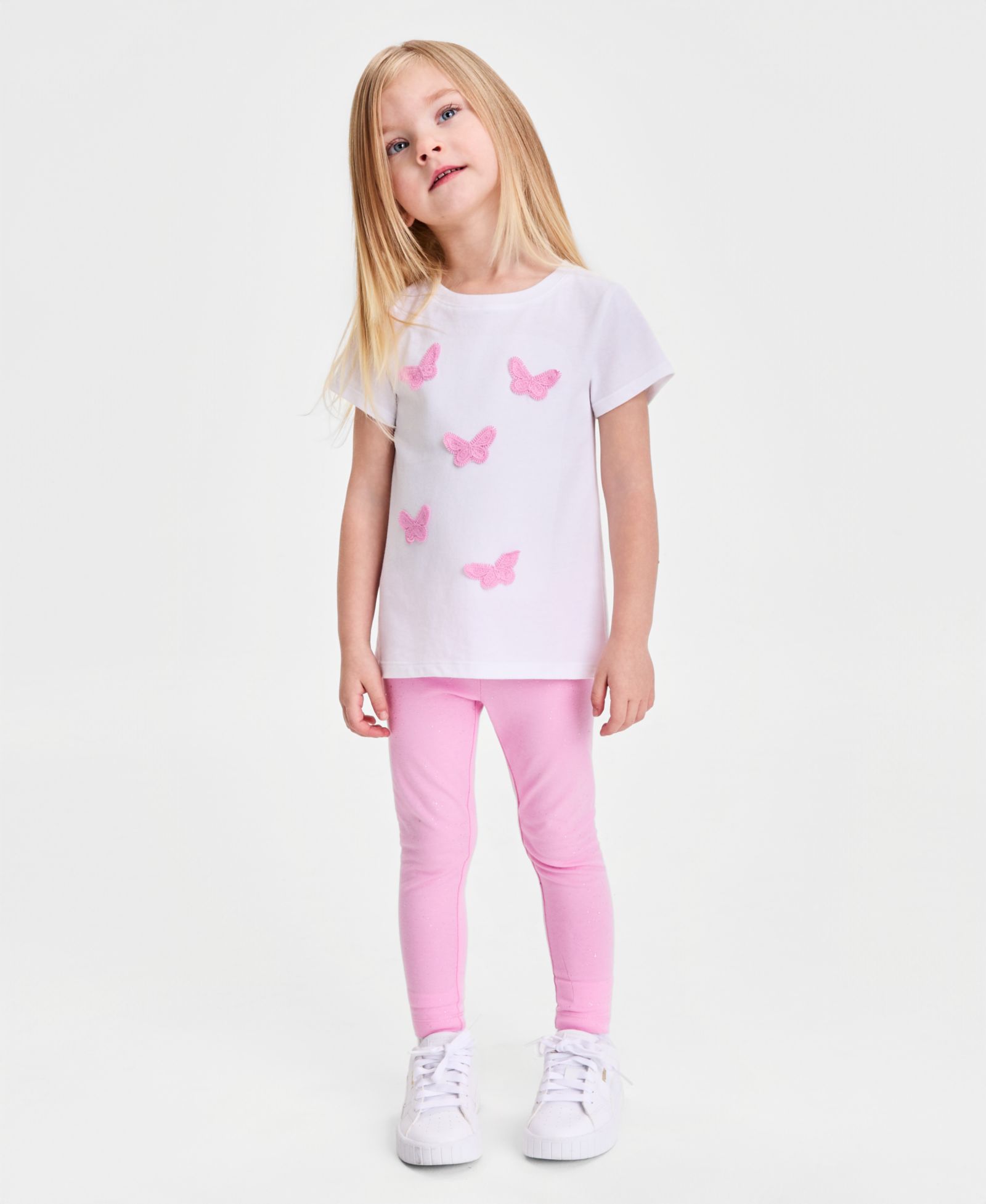 Epic Threads Детский трикотажный топ с вышивкой бабочек, 12M-5T