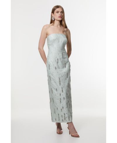 Миди-платье Karen Millen с отделкой кристаллами без бретелей