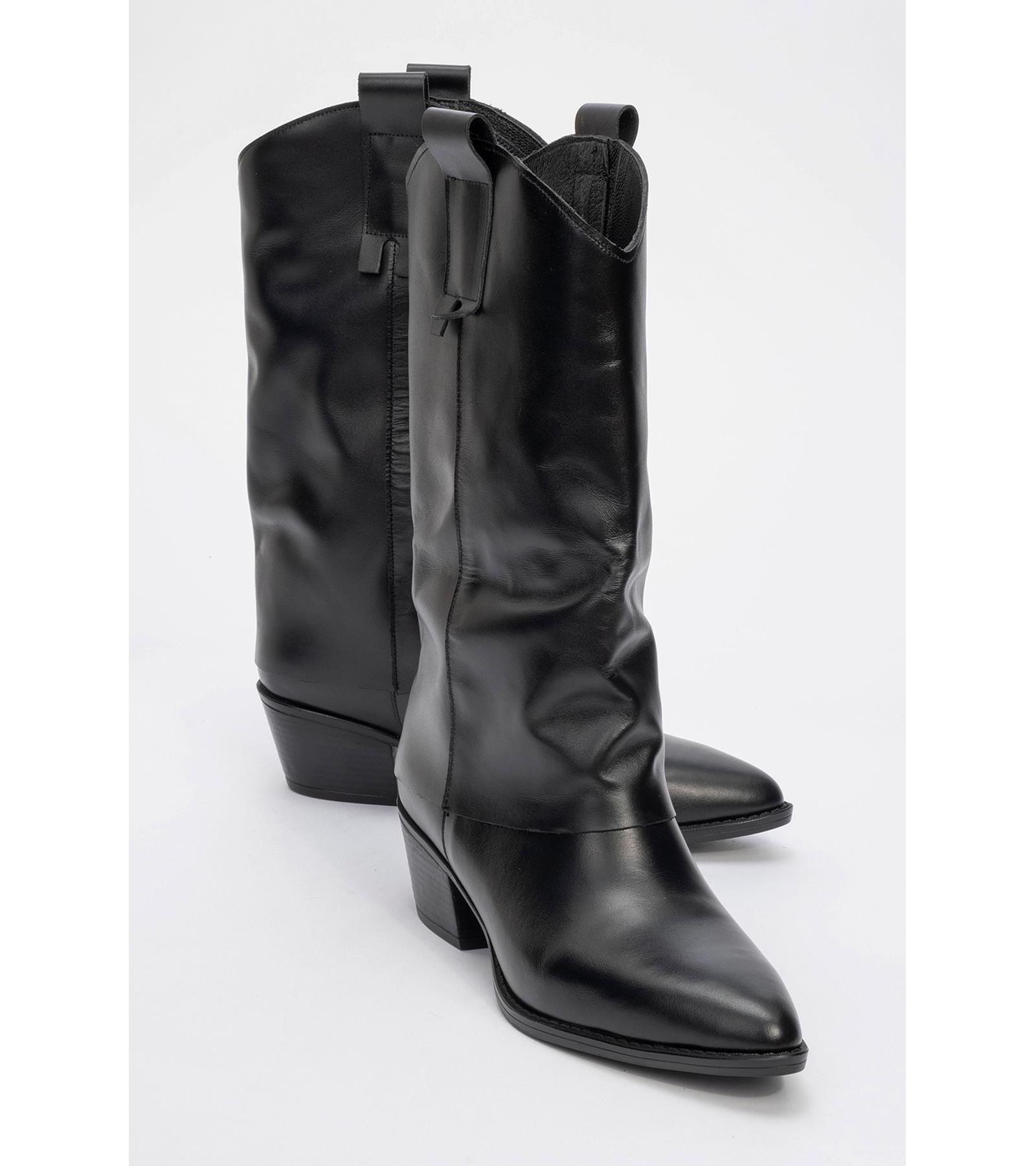 Forever & Always Shoes Teodora Leather Block Heel Boot (Women)