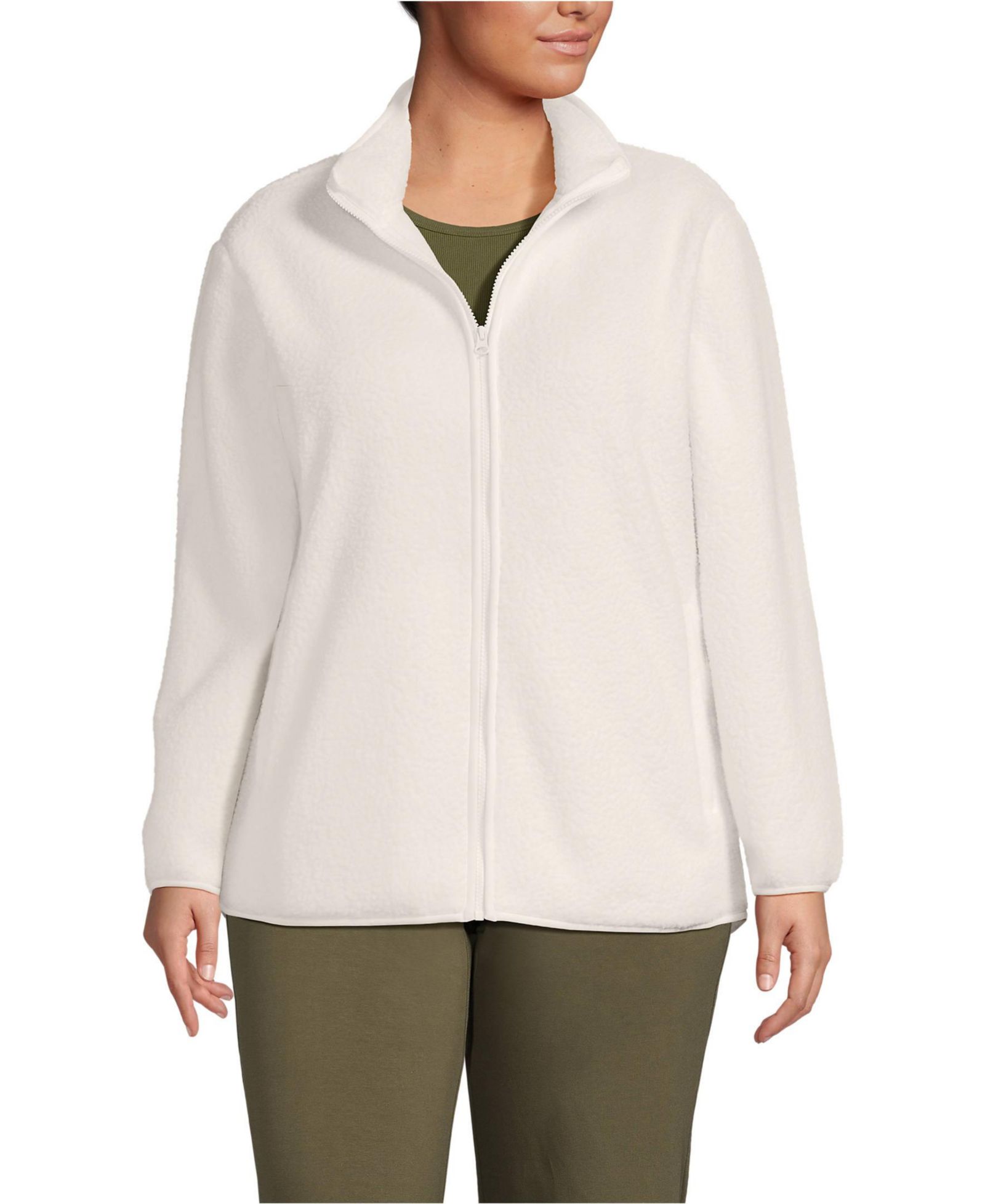 Куртка Lands' End Plus Size Cozy High Pile Full Zip Fleece