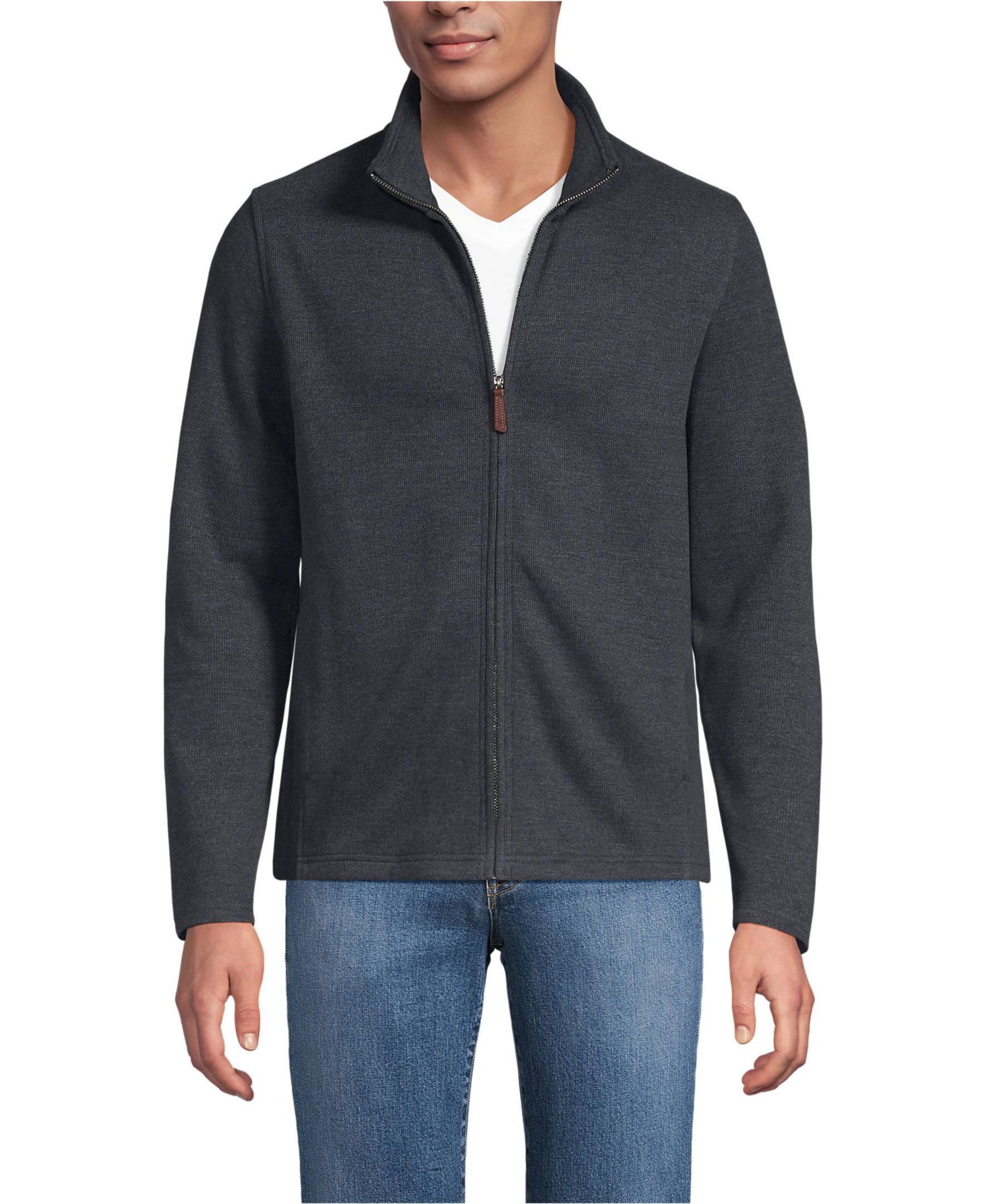 Lands' End Men's Bedford Rib Full Zip