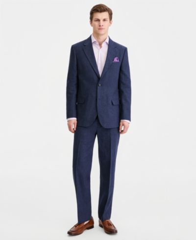 Nautica Men's Modern-Fit Cotton & Linen 2-Piece Suit