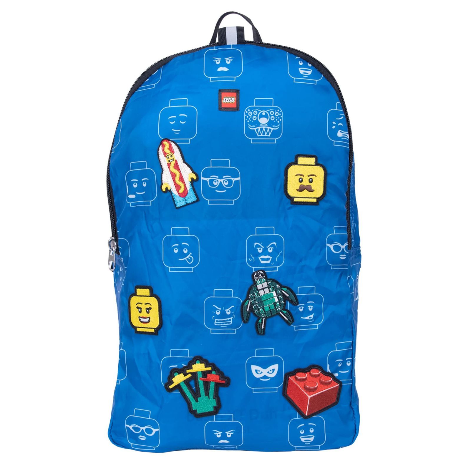 Lego Bags Minifigure Packable Backpack W/ 6 Patches