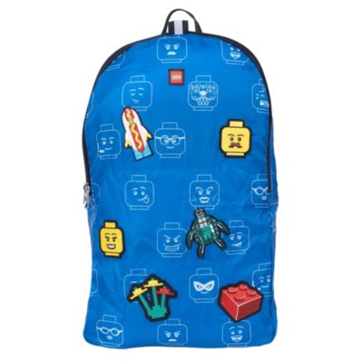 Lego Bags Minifigure Packable Backpack W/ 6 Patches