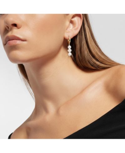 Joey Baby Freshwater Pearl Drop Hoop Earrings