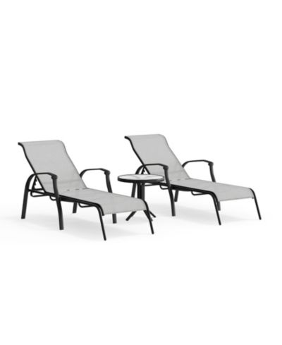 Oasis 3-Pc. Outdoor Chaise Set, Macy's Exclusive