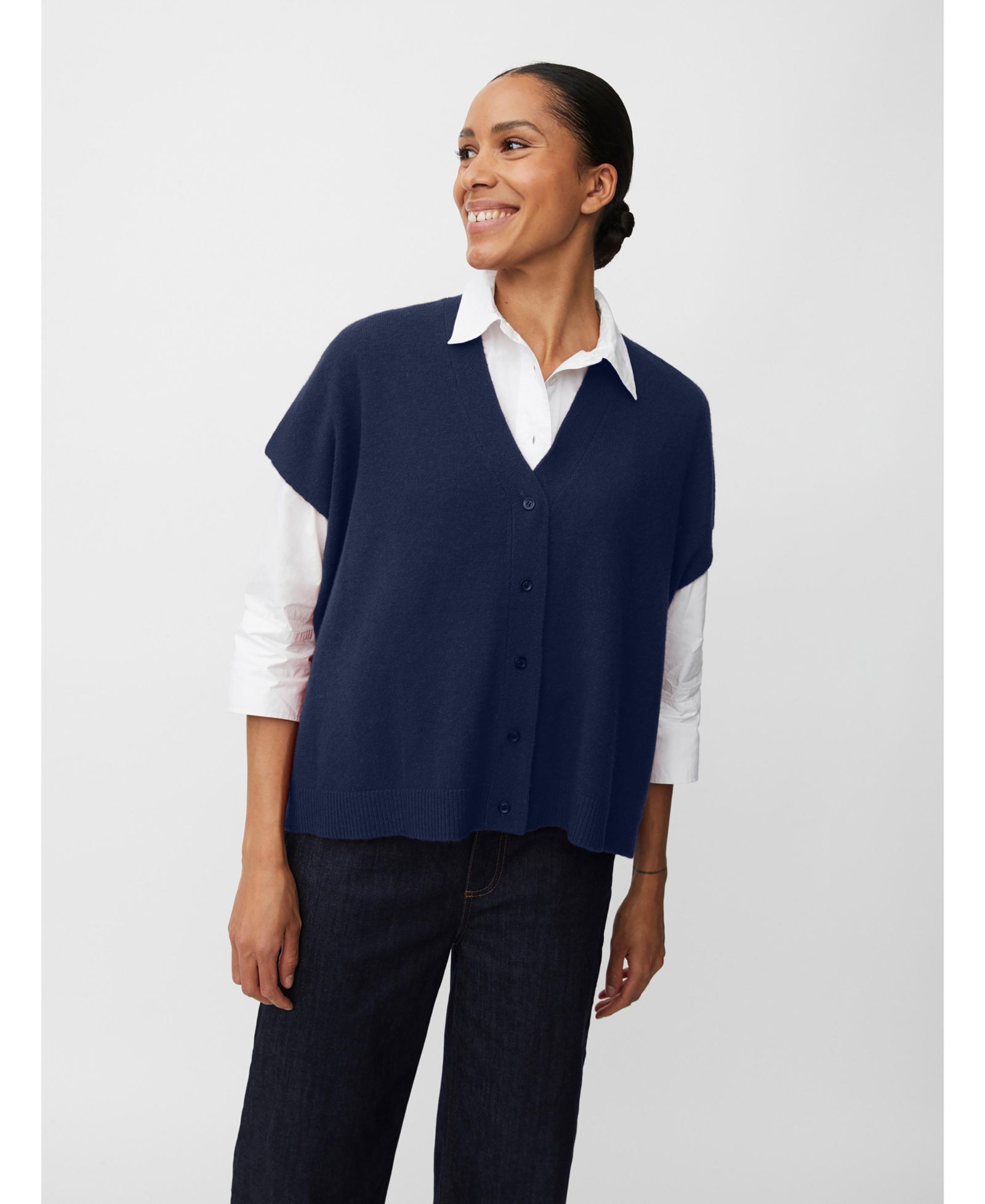Masai Copenhagen Women's MaLucanne Short Sleeve V-Neck Cardigan