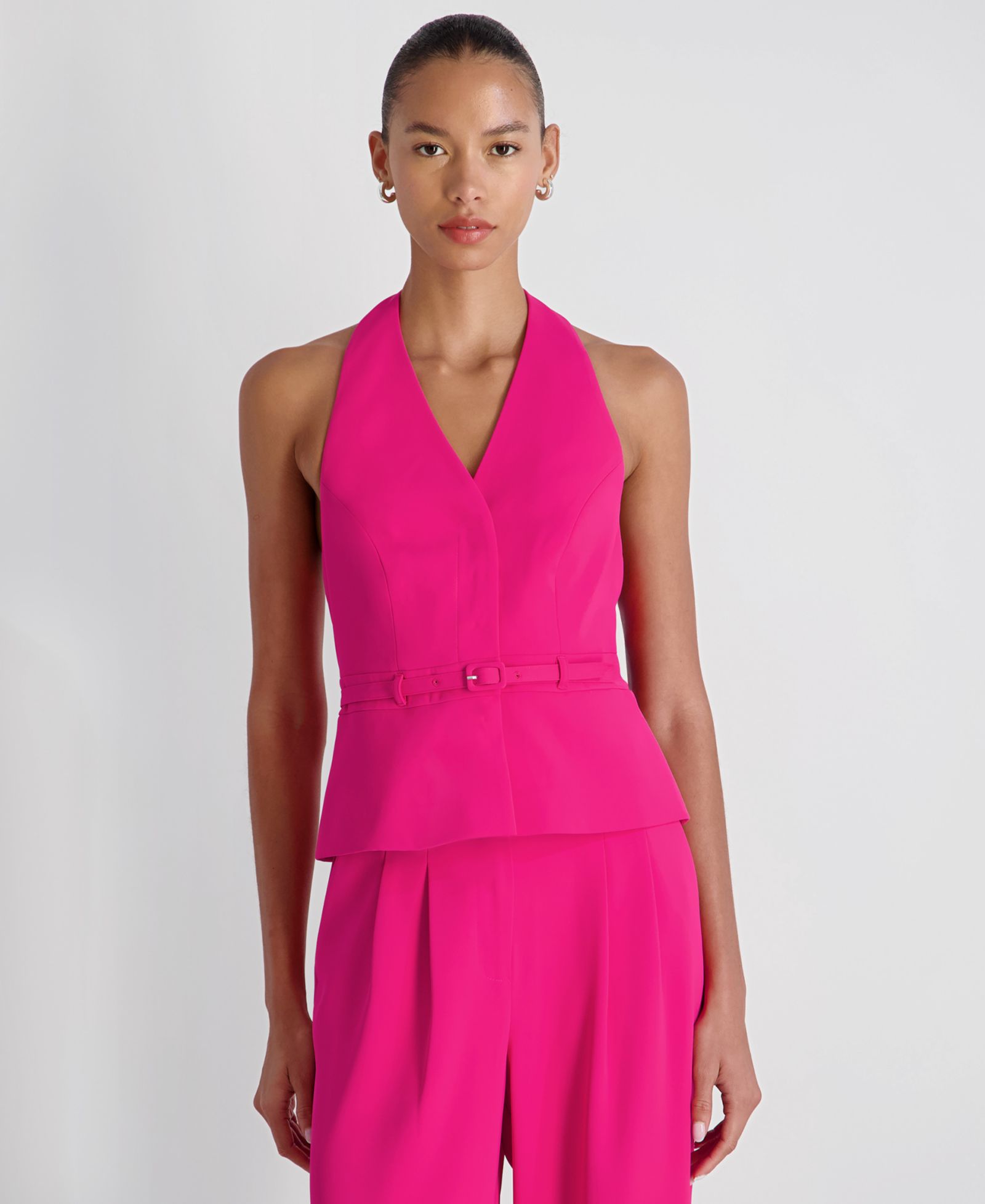Женский топ French Connection Harry Suiting Belted Halter V-Neck