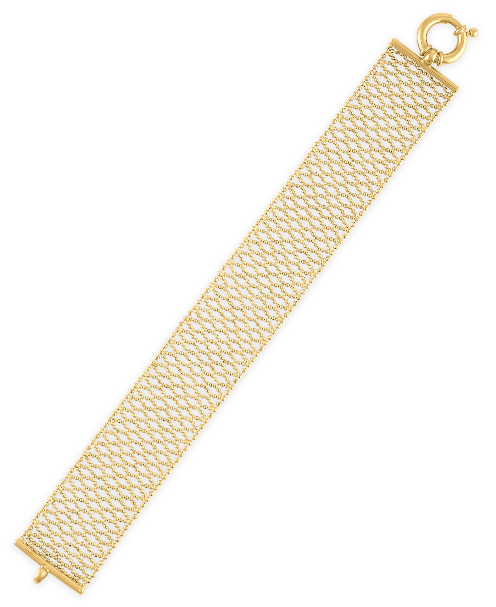 Macy's Beaded Pattern Bracelet in 14k Gold Over Sterling Silver