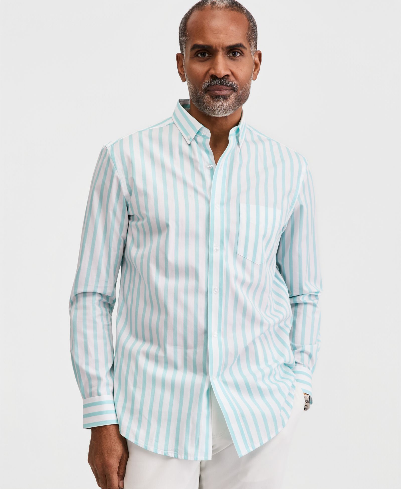 Club Room Men's Long Sleeve Poplin Shirt