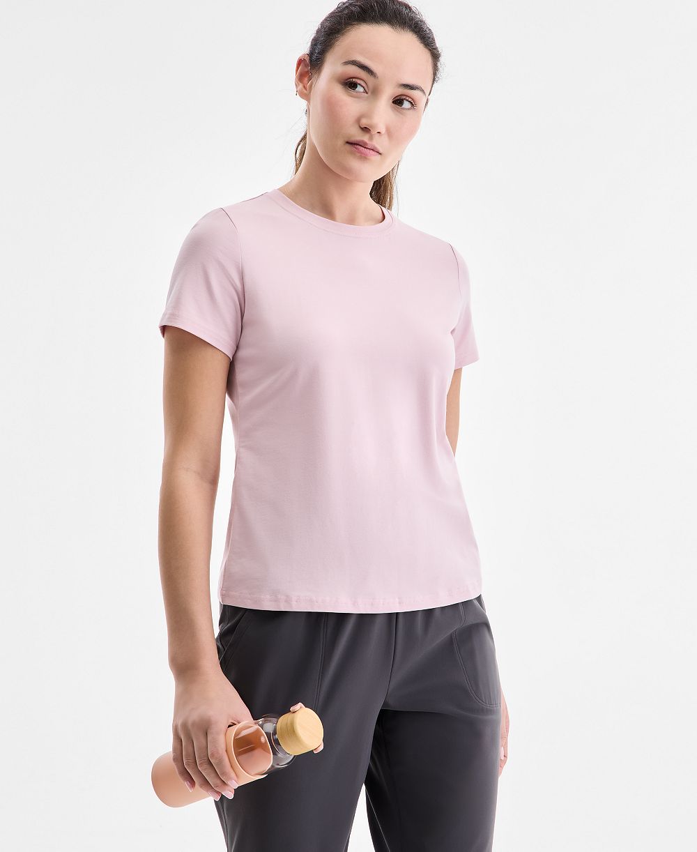 ID Ideology Women's Essential Cotton Short-Sleeve T-Shirt, Exclusively at Macy's