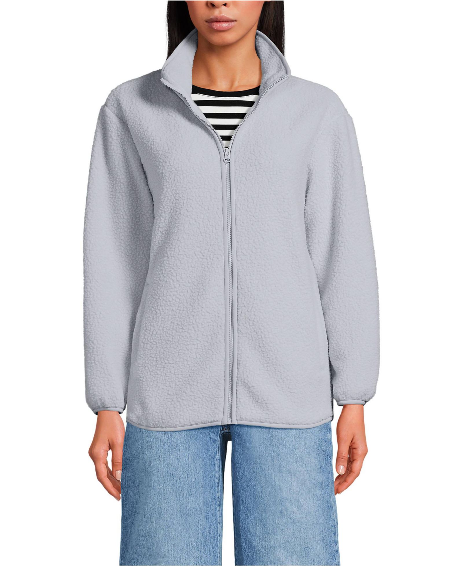 Lands' End Women's Cozy High Pile Full Zip Fleece Jacket