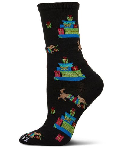 Женские праздничные носки MeMoi Pile Of Gifts Holiday Crew Socks