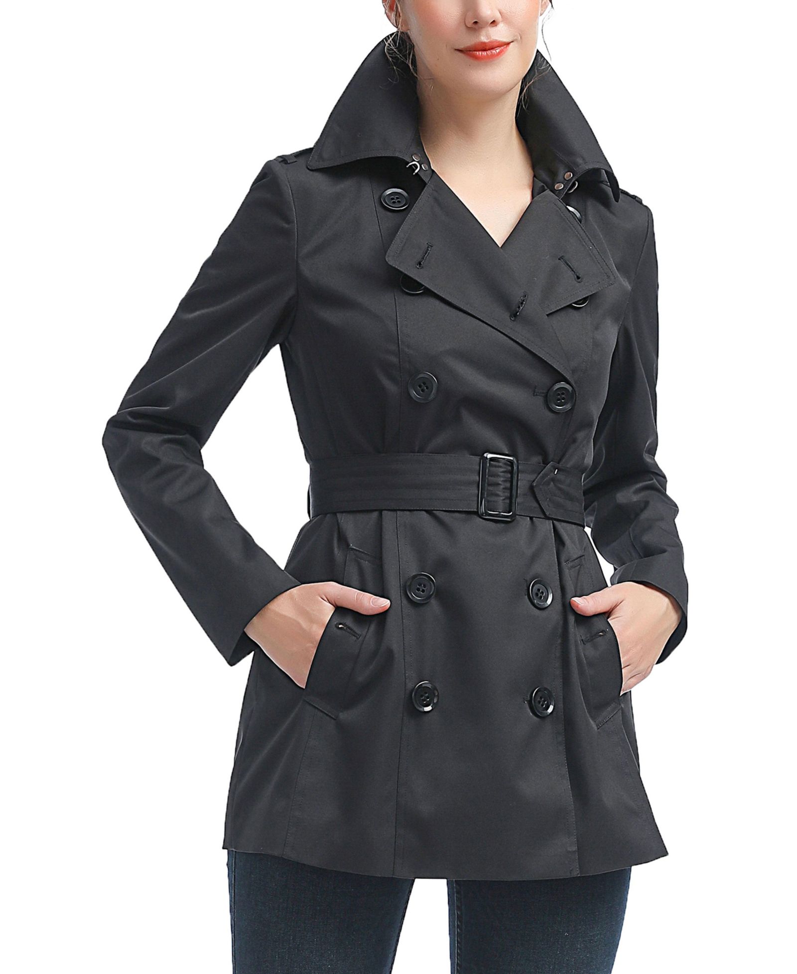 kimi + kai Women's kimi + kai Classic Short Trench Coat