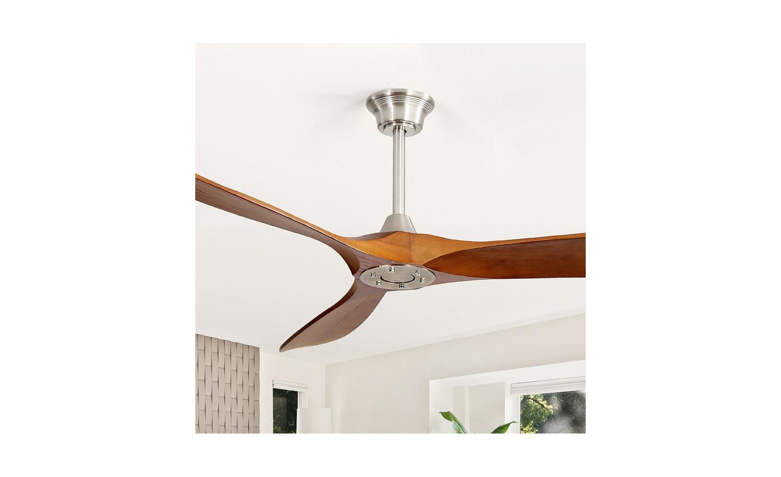 Sofucor 60-inch Modern Sand Nickel 3-Blade Ceiling Fans with Intelligent Remote Control and Timing Function