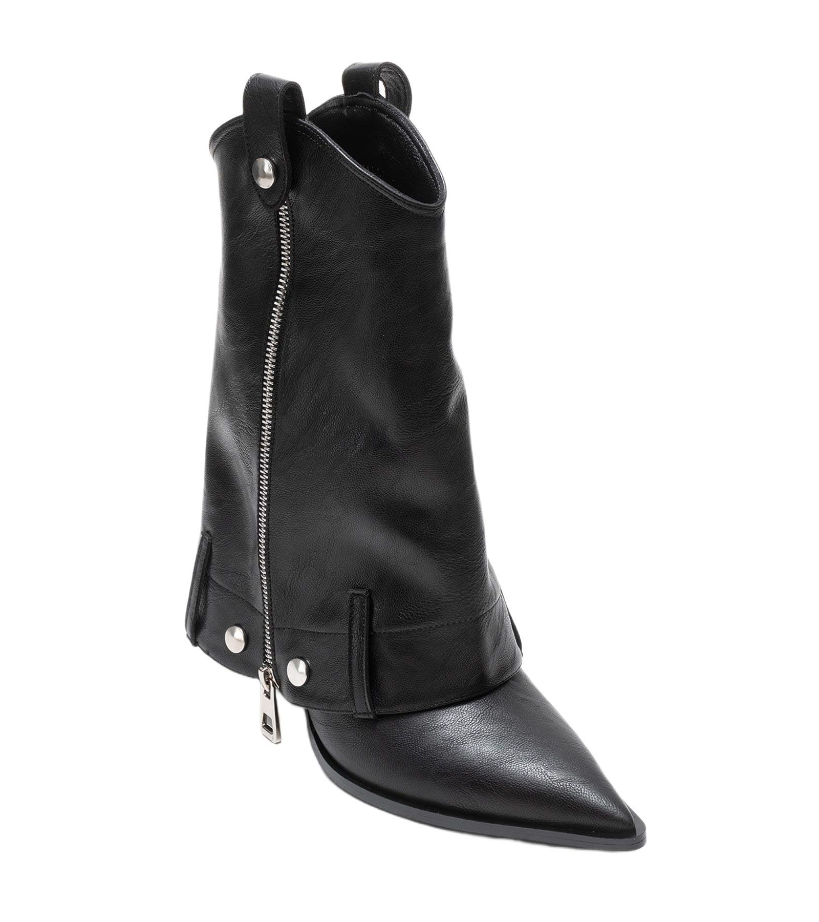 Prologue Shoes Lola Zip Pointed Toe Heel Boot (Women