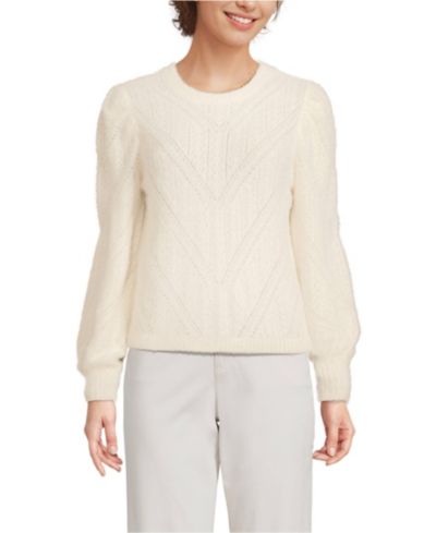 Женский свитер Lands' End Eyelash Fuzzy Pointelle