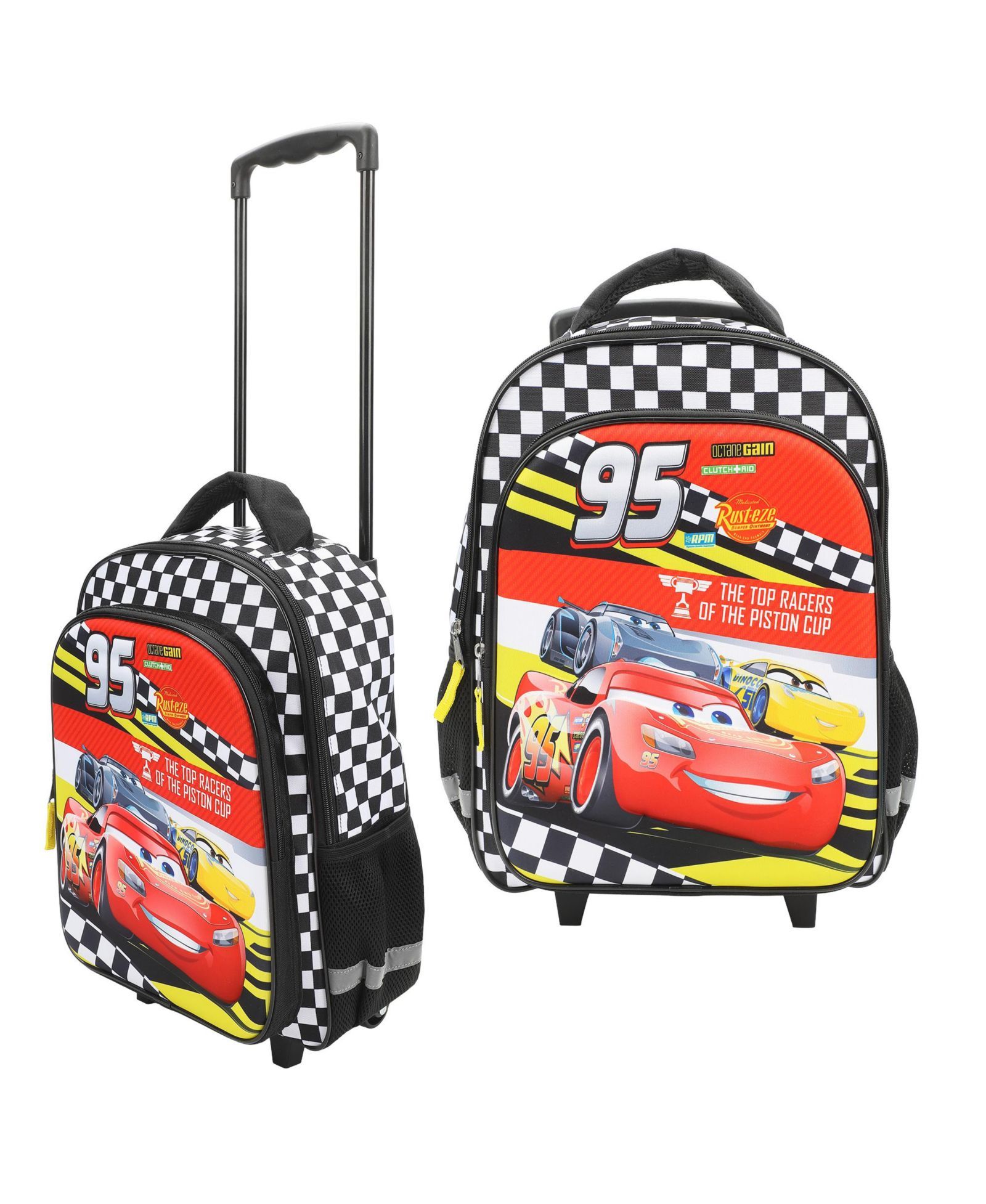 Pixar Cars Lightning McQueen 95 16" Rolling Travel Backpack