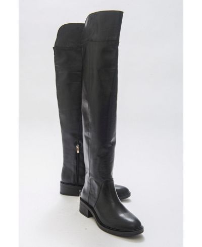 Женские кожаные сапоги выше колена Forever & Always Shoes Petya