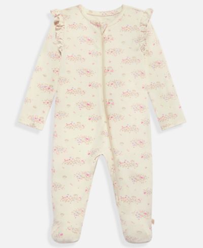 First Impressions Everyday Baby Essentials Baby Girls' Ruffled 2-Way Zip Footed Coveralls, Macy's Exclusive