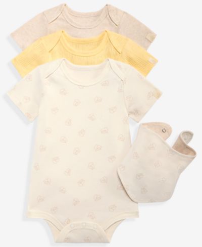 Набор боди и нагрудников First Impressions Everyday Baby Boys' or Baby Girl 3-Pack Short Sleeve