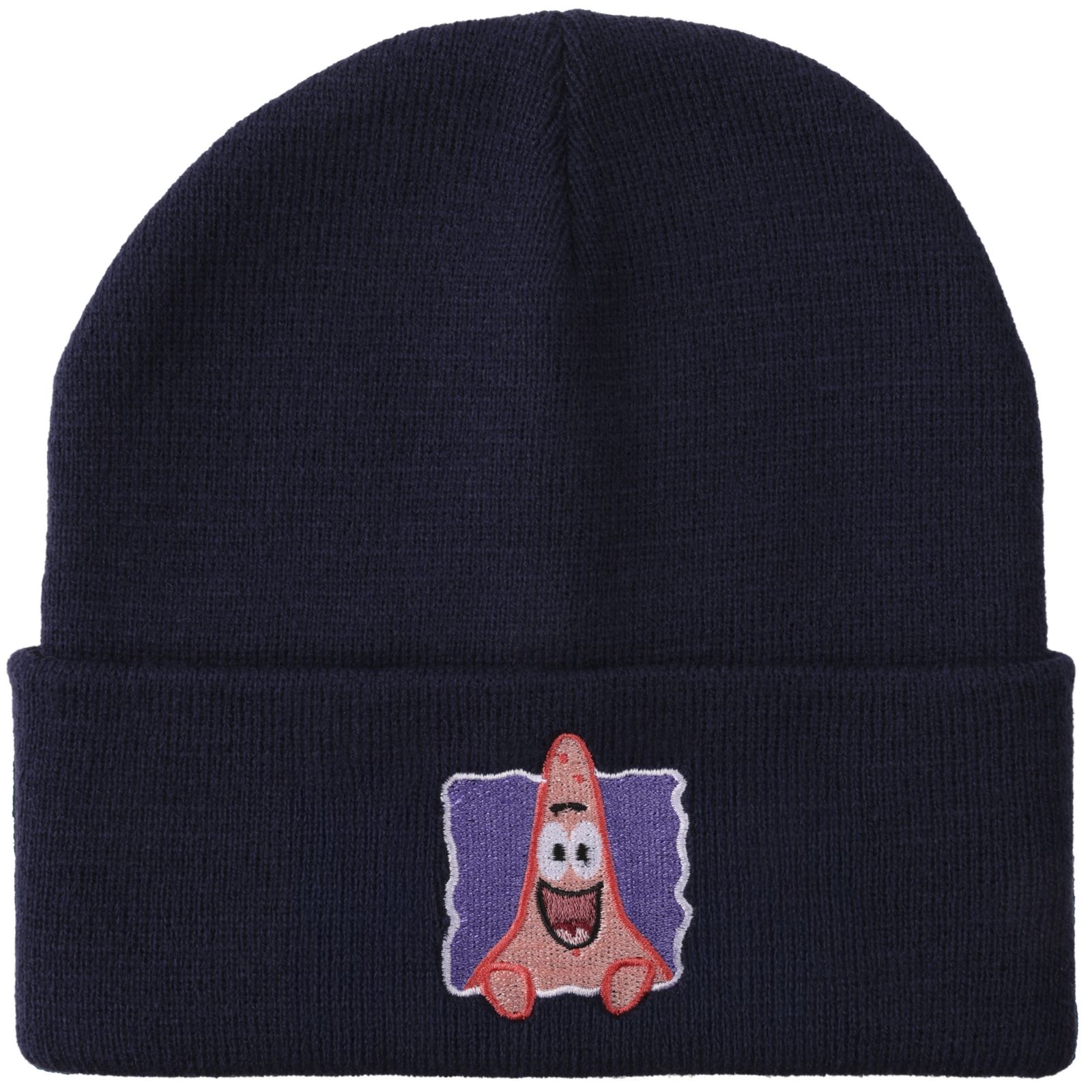 SpongeBob SquarePants Men's Patrick Embroidery Acrylic Knit Standard Cuff Beanie