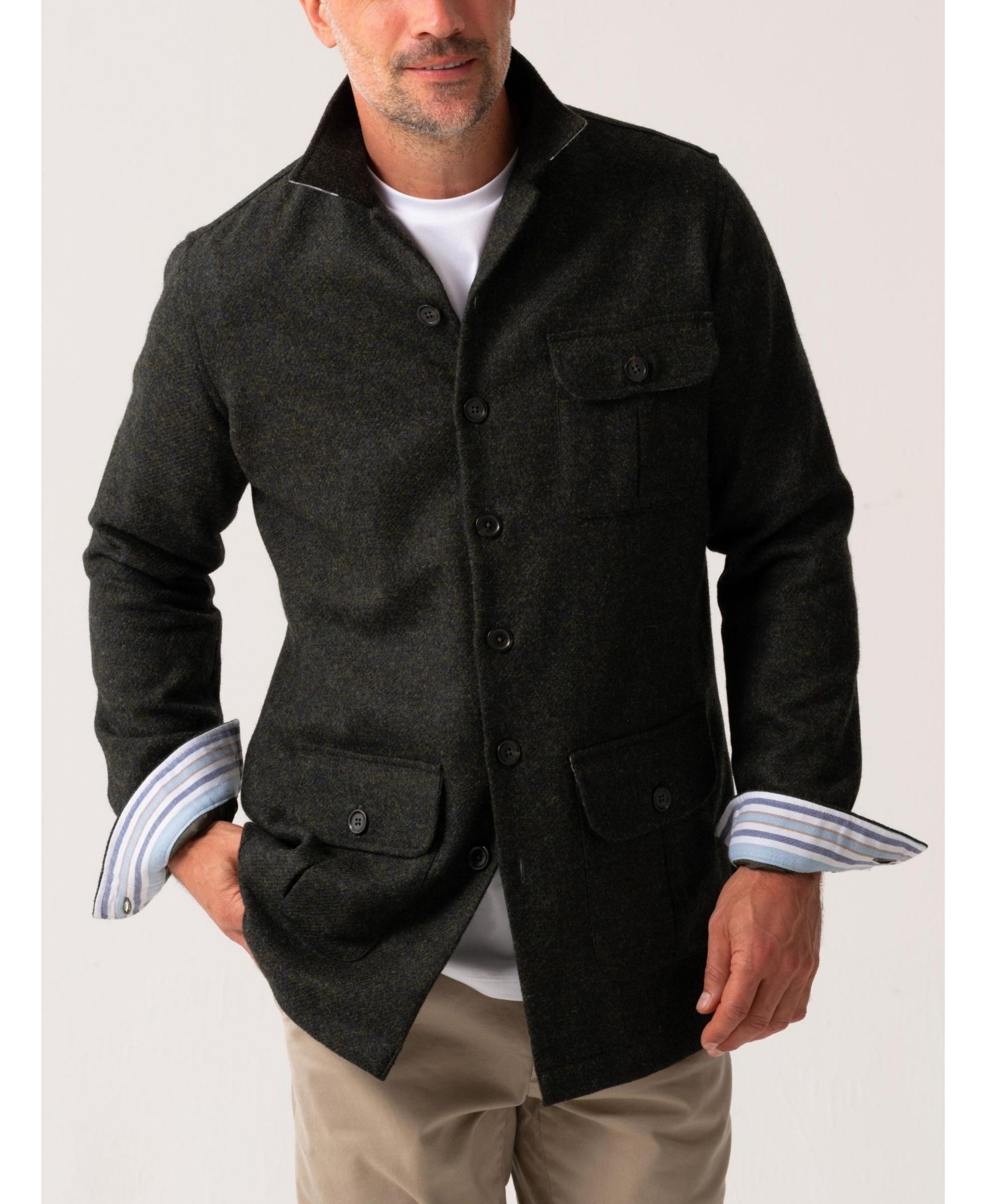 Koy Clothing Long Sleeve Wool Shirt-Jacket