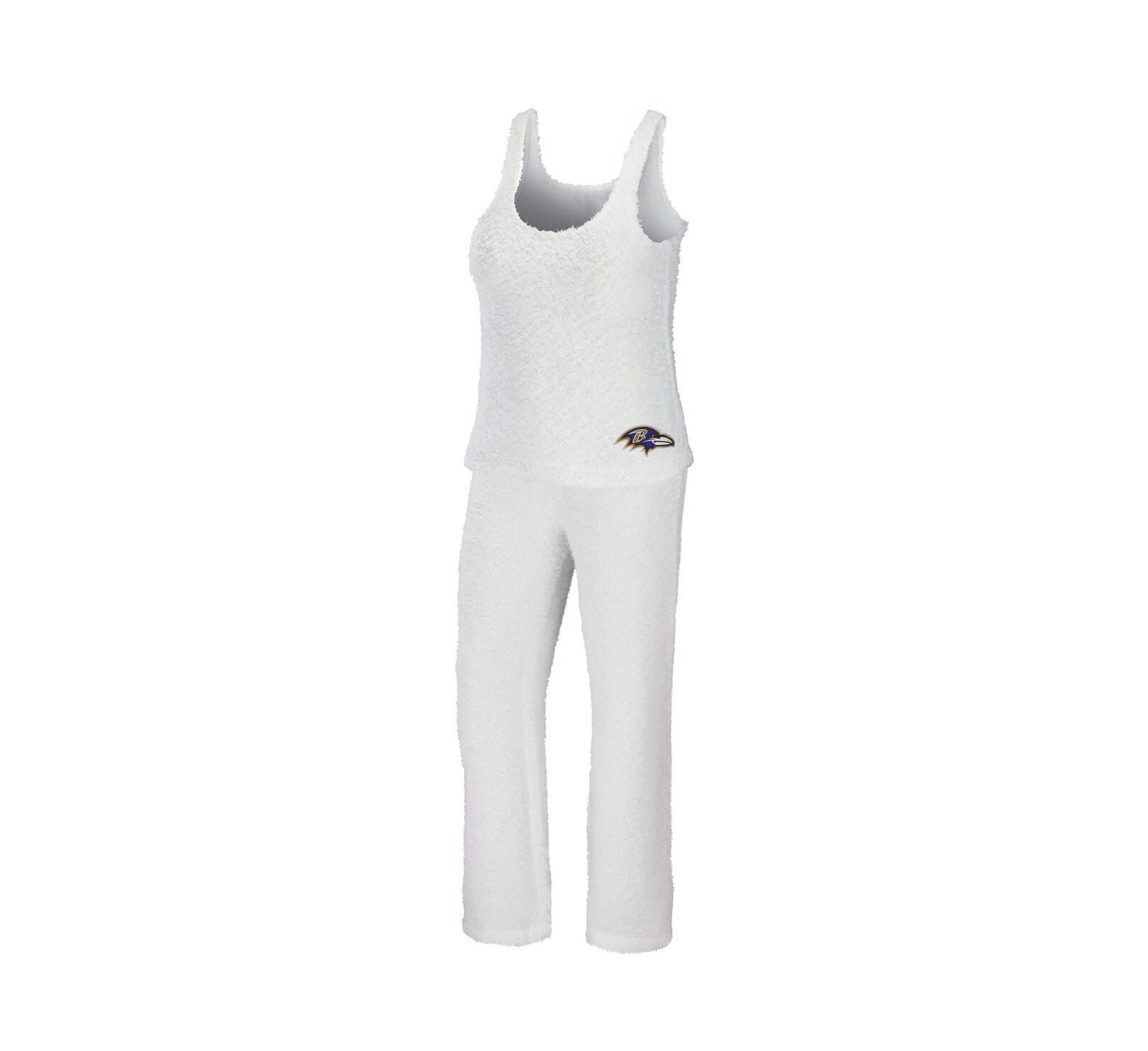 Комплект WEAR by Erin Andrews Women's 2-Piece Cream Baltimore Ravens Plus Size, топ и брюки
