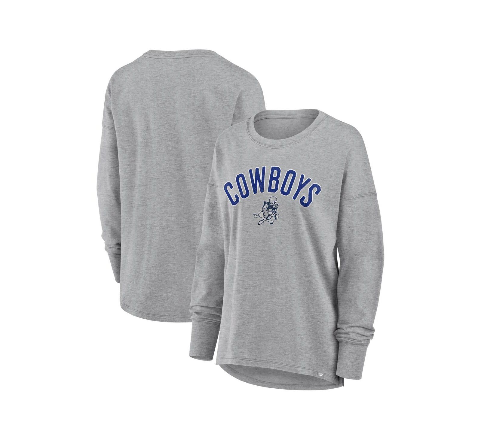 Женская футболка Fanatics Dallas Cowboys Hometown Legacy Long Sleeve Heather Gray