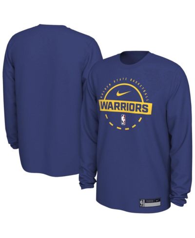 Мужская футболка Nike Royal Golden State Warriors 2025/26 On-Court Flare Performance Long Sleeve