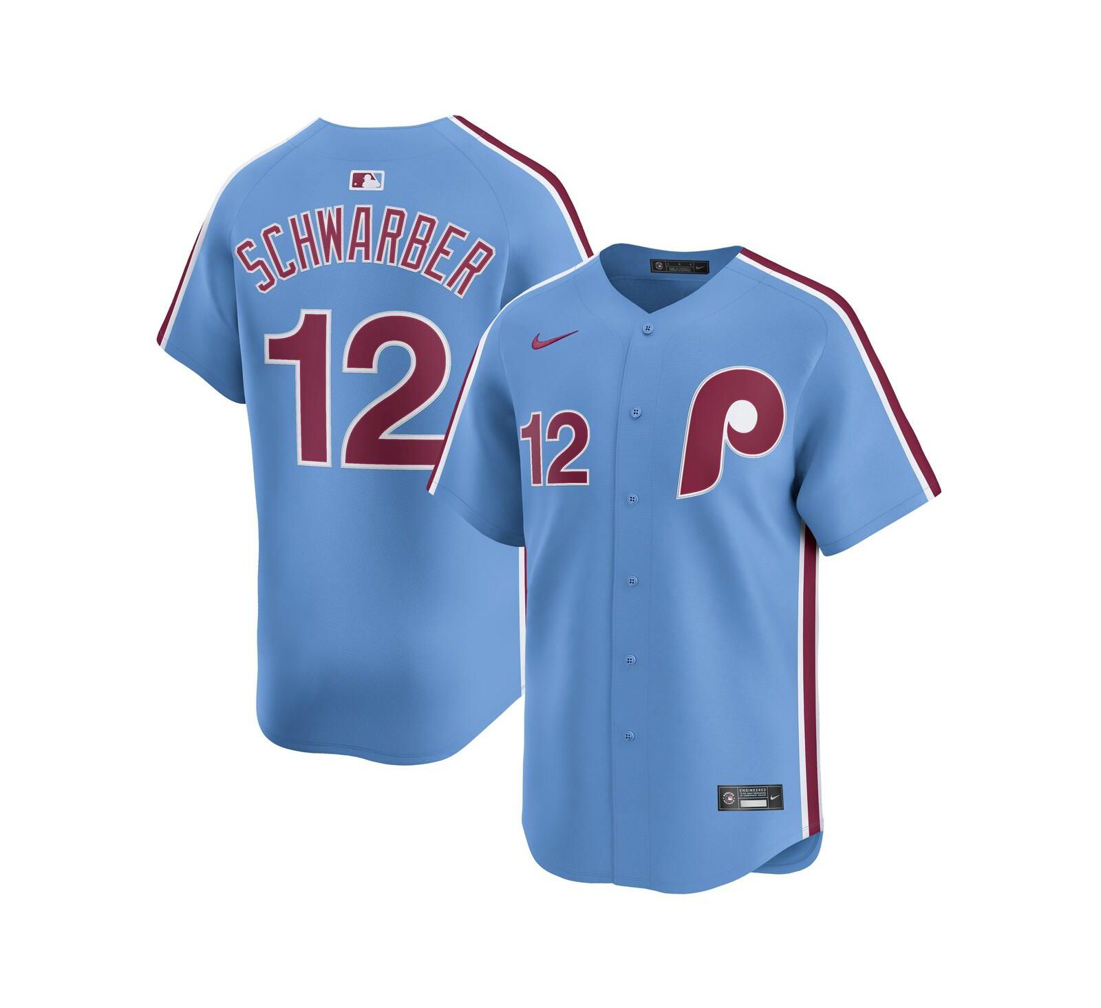 Nike Men's Kyle Schwarber Light Blue Philadelphia Phillies Alternate Limited Jersey