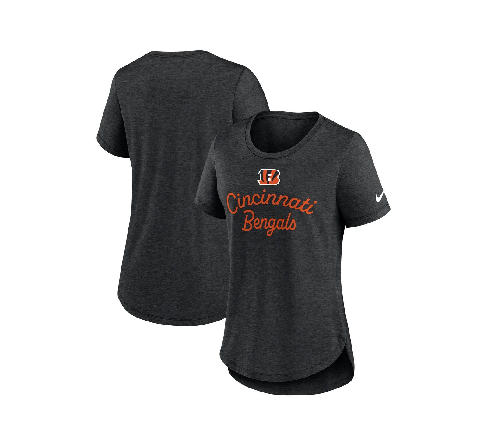 Nike Women's Black Cincinnati Bengals Script Tri-Blend T-Shirt