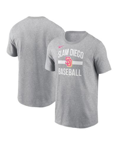 Nike Men's Heather Gray San Diego Padres City Connect Arched Team Phrase T-Shirt