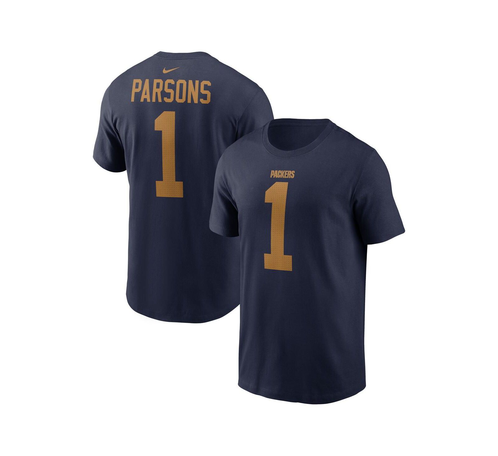 Nike Men's Micah Parsons Navy Green Bay Packers The 1923 Classic Name & Number T-Shirt