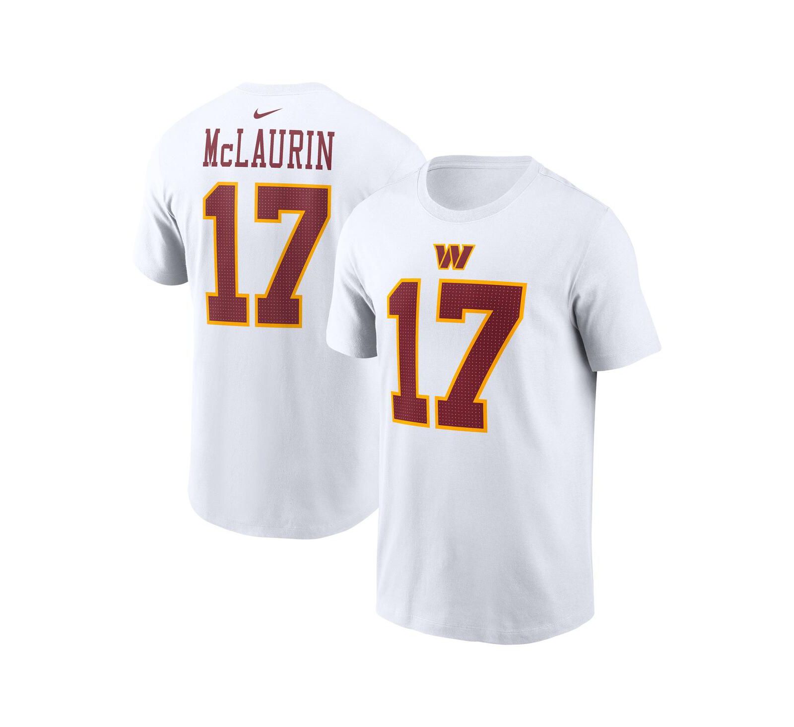 Nike Men's Terry McLaurin White Washington Commanders Super Bowl Era Name & Number T-Shirt