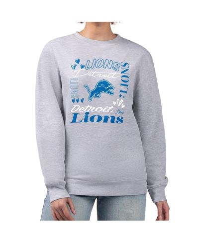 Женское худи G-III 4Her by Carl Banks Detroit Lions Collage Graphic, Heather Gray