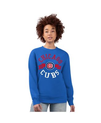 G-III 4Her by Carl Banks Women's Royal Chicago Cubs Team Logo Fleece Pullover Sweatshirt