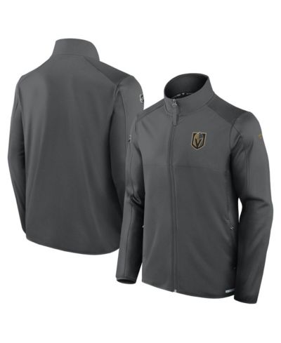 Fanatics Men's Gray Vegas Golden Knights Authentic Pro Rink Fleece Full-Zip Jacket
