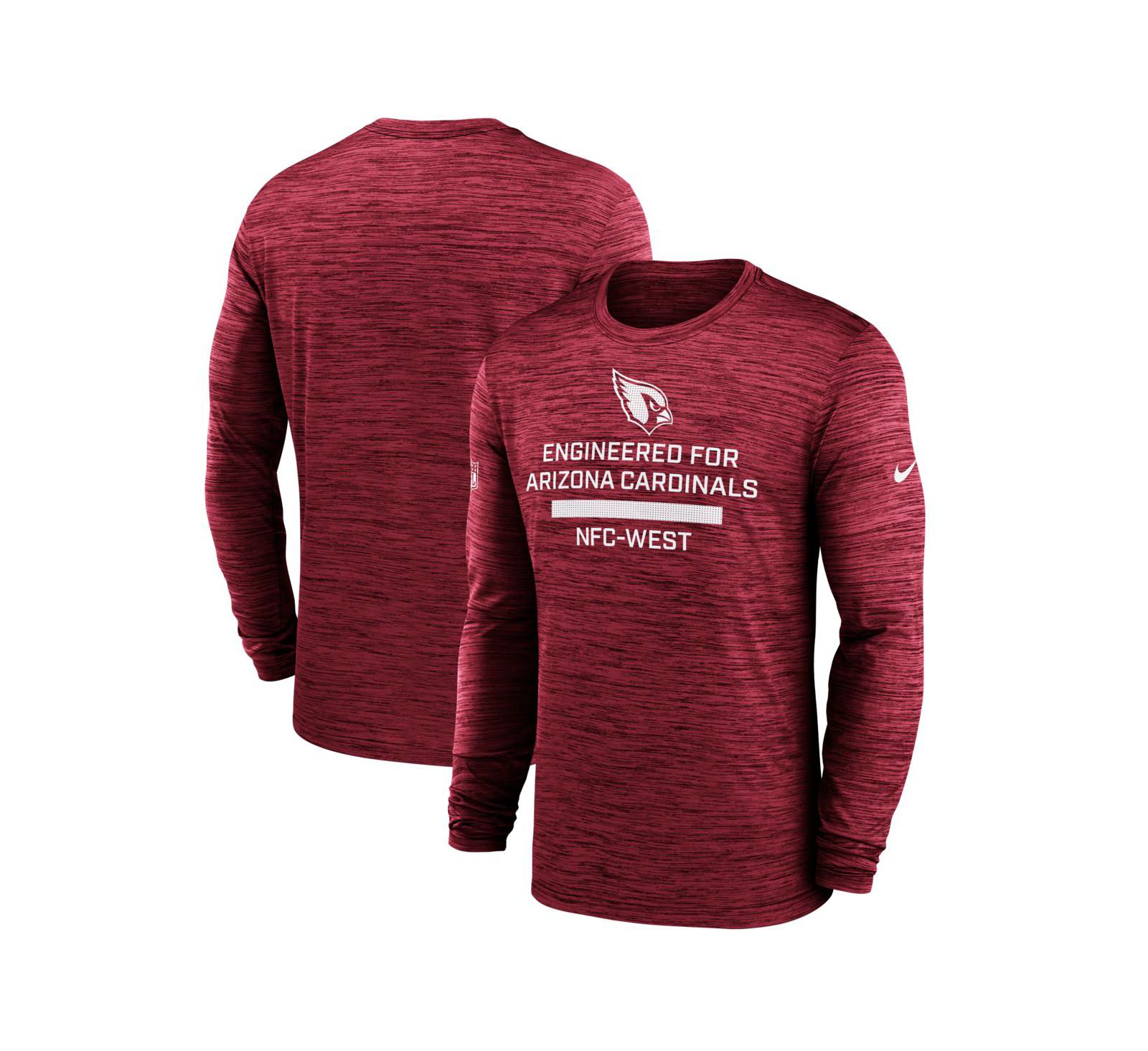 Nike Men's Cardinal Arizona Cardinals Sideline Velocity Performance Long Sleeve T-Shirt