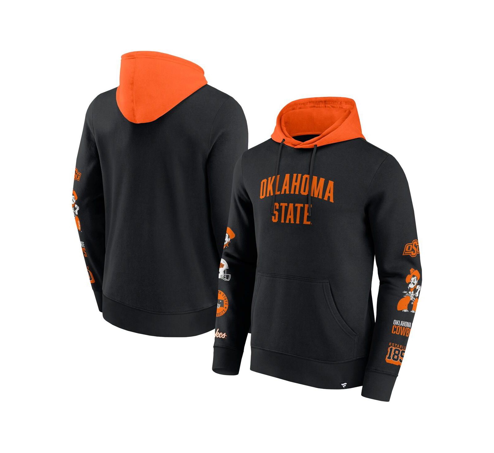 Fanatics Мужское худи с капюшоном Color Block Fleece в цветах Oklahoma State Cowboys