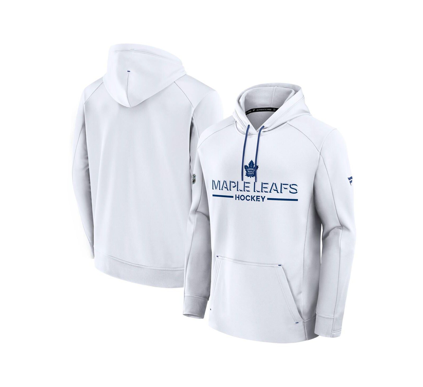 Мужское худи Fanatics White Toronto Maple Leaf's Authentic Pro Rink Hoodie