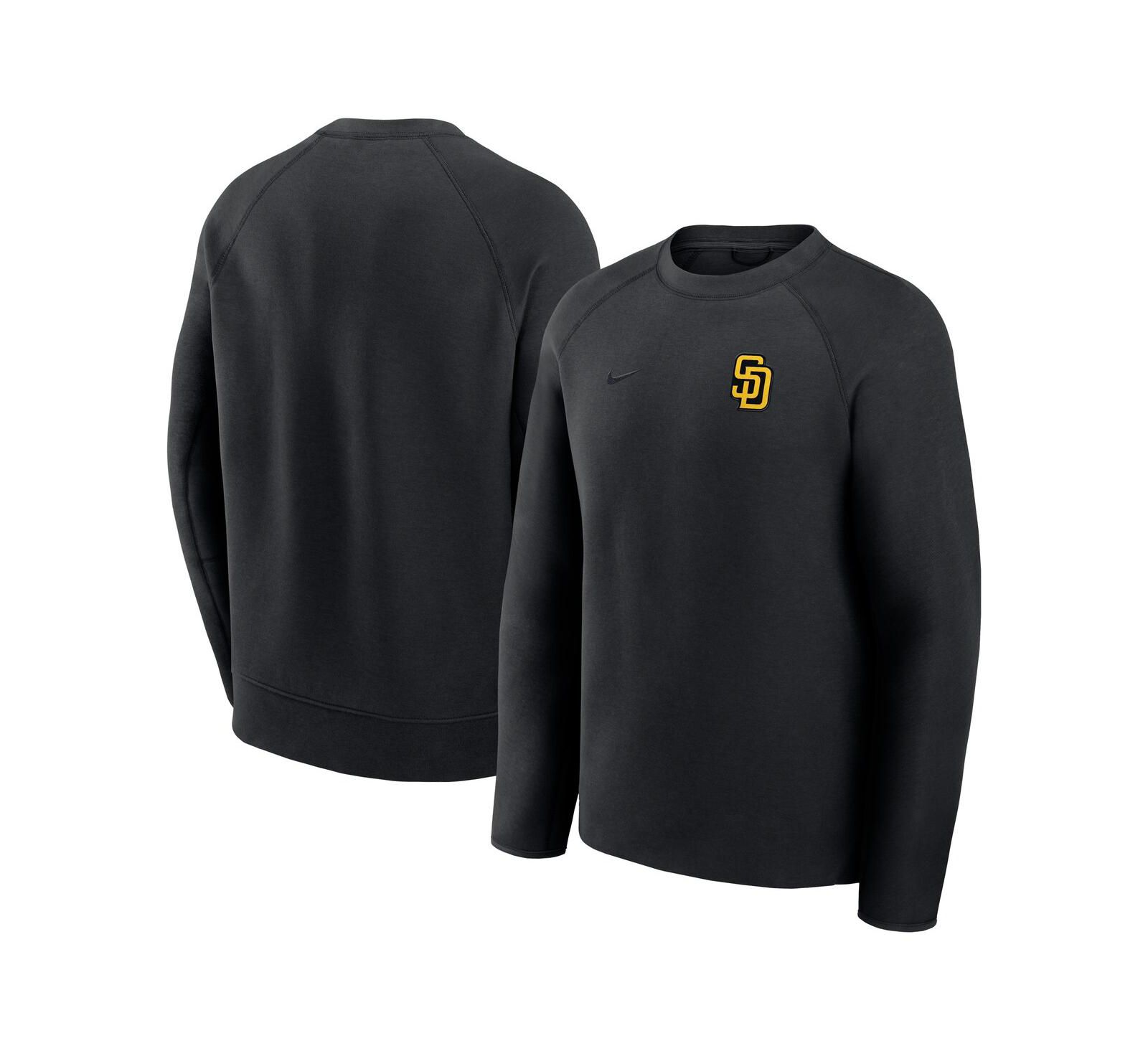 Мужская свитшот Nike San Diego Padres Tech Fleece Raglan, черный