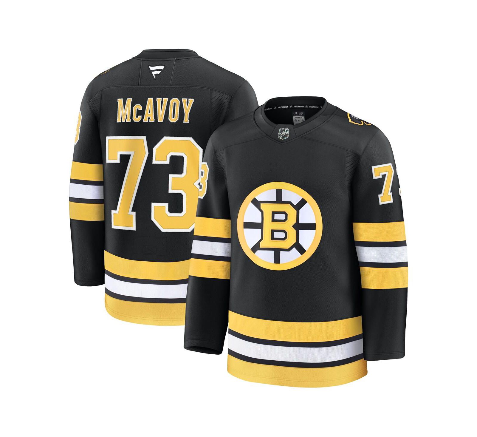 Fanatics Men's Charlie McAvoy Black Boston Bruins Home Premium Player Jersey