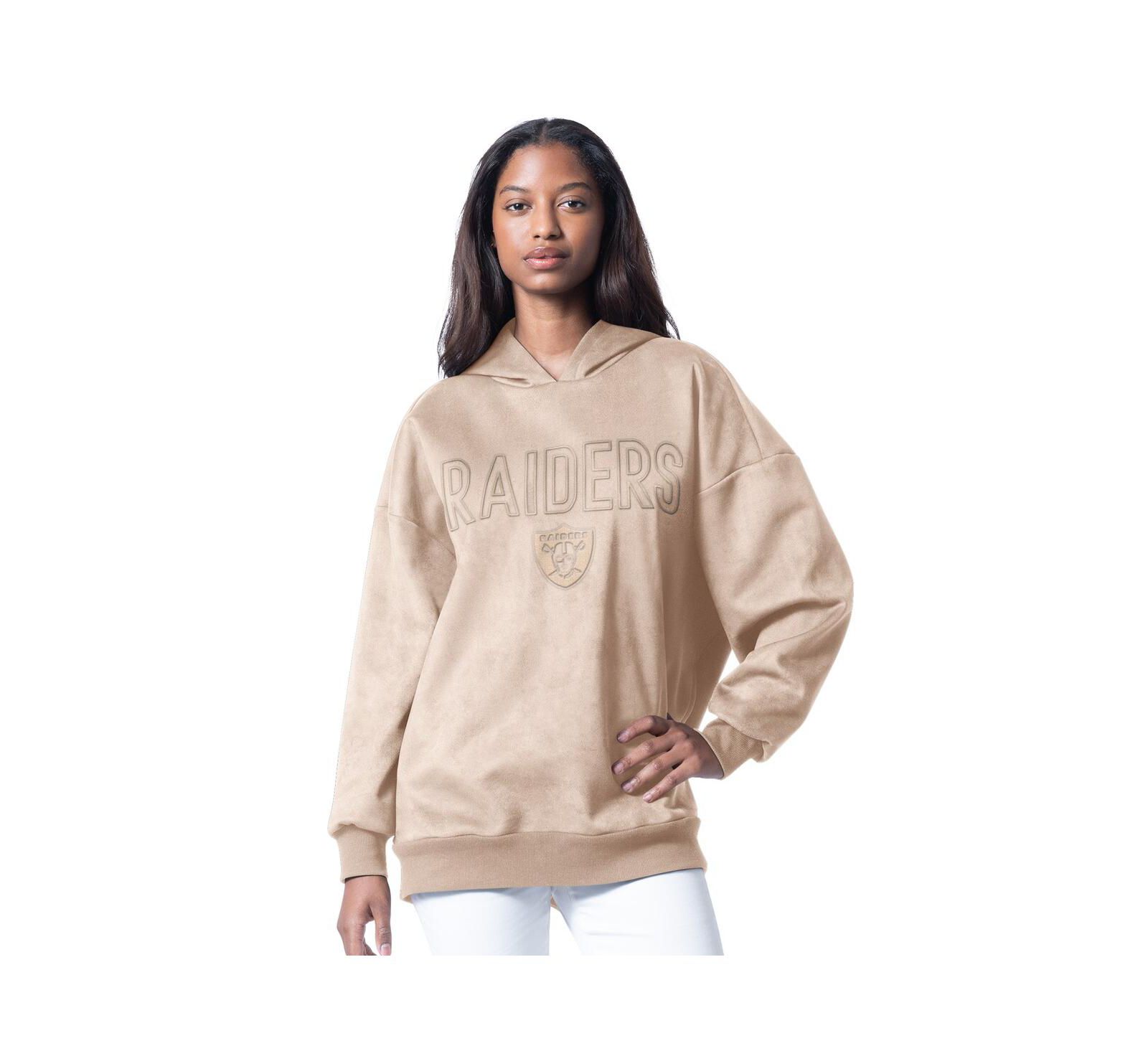 G-III 4Her by Carl Banks Женская худи pullover oversized Las Vegas Raiders Best Hitter Cream
