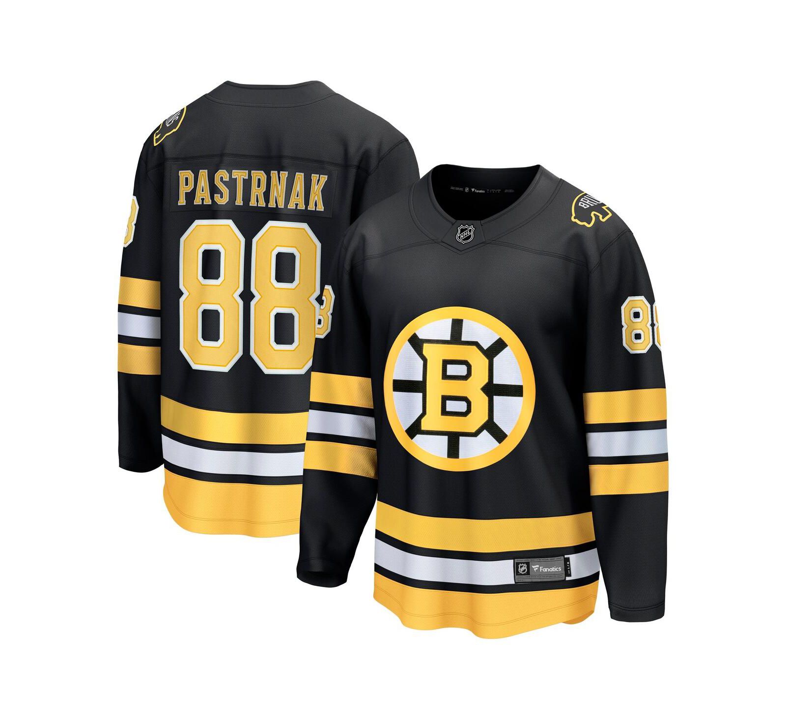 Fanatics Men's David Pasternak Black Boston Bruins Home Breakaway Player Jersey