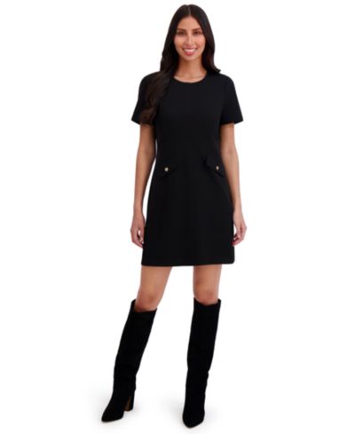 London Times Women's Short-Sleeve Mini Dress