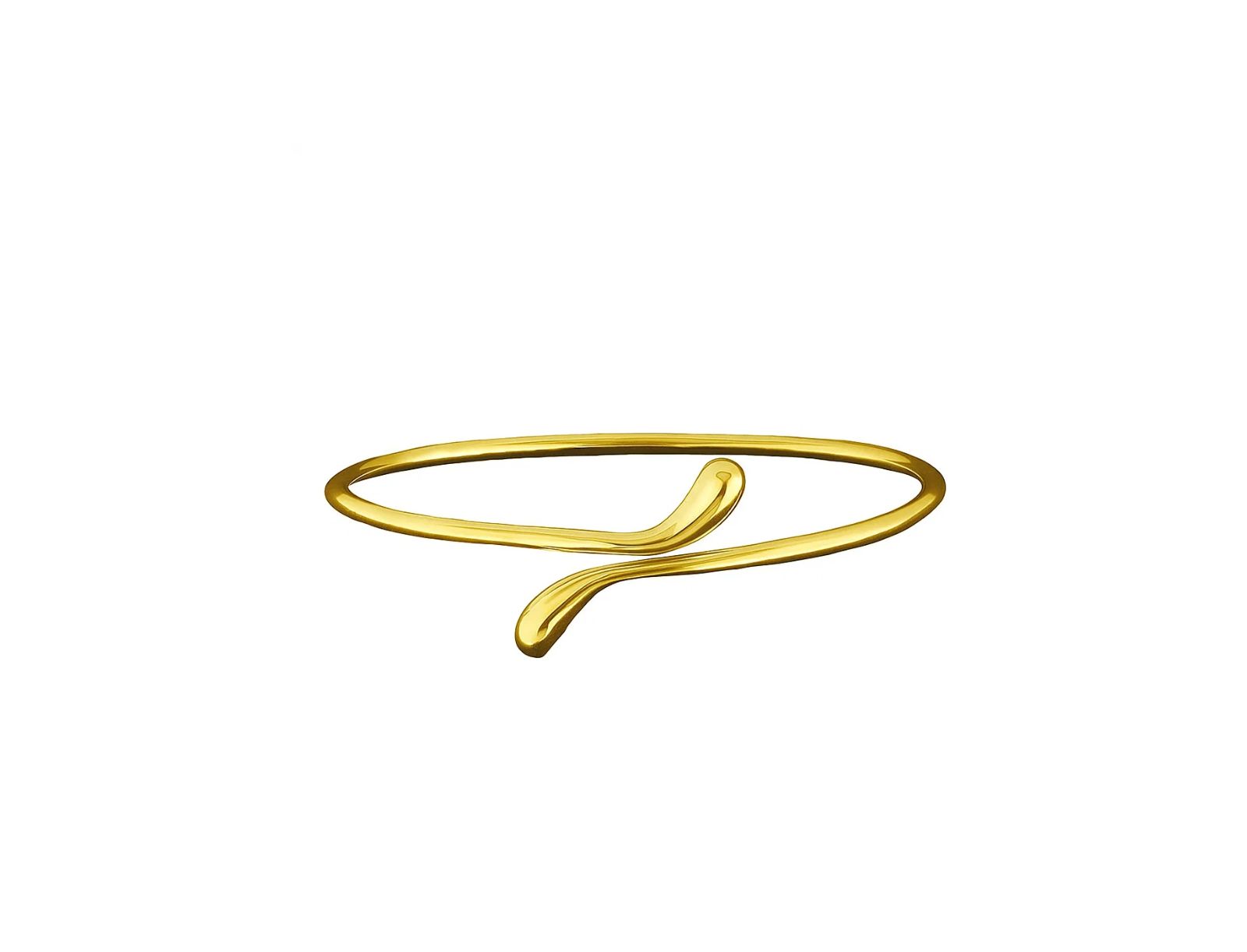 Isabella Plated браслет-бэнгл с открытым кольцом в форме капли